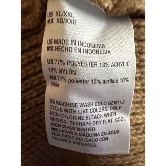 State of Day Women's Size XL/XXL Cave Brown Fleece Knit Robe Sweater Sleepwear - Picture 6 of 6